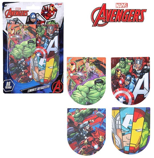 BLOCO ADESIVO VINGADORES C/4